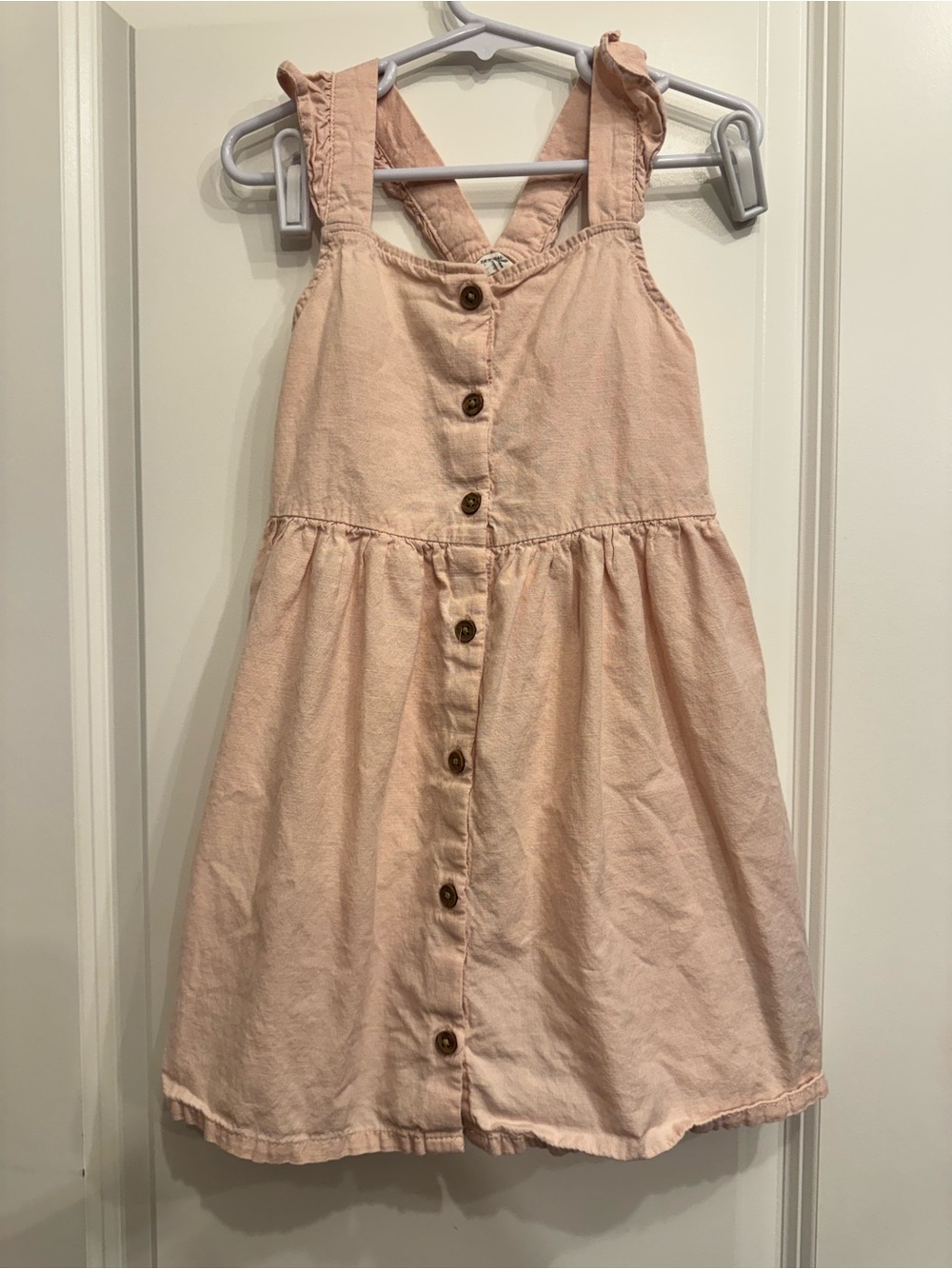 H&M Girls Pink Button-Front Sundress